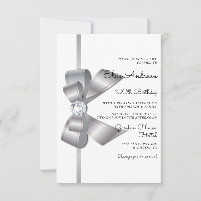 Convites 100º aniversário do centenário da joia e Arco de f (Frente)