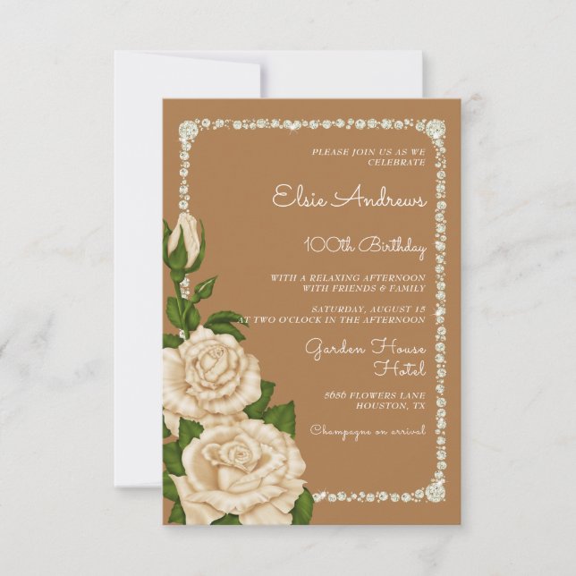 Convites 100º aniversário do Rosa centenário (Frente)