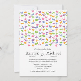 Convites 1000 Pavimentos De Papel Origami Casamento