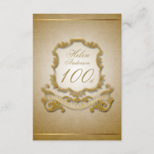 Convites 100.ª Celebração de Aniversário Quadro de Vintagem