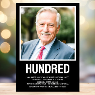 Convites 100.ª Foto do Tipo de Negrito de Aniversário