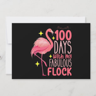 Convites 100 Dias Com Minha Fabulosa Escola Flamingo De Rel