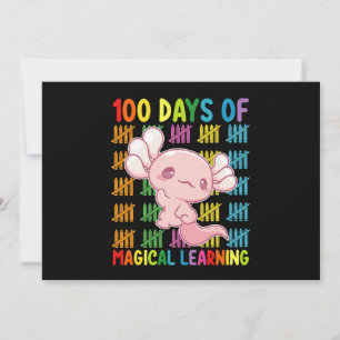 Convites 100 Dias Da Escola Axolotl De Aprendizagem Mágica