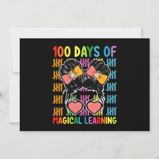 Convites 100 Dias De Ensino Mágico, Escola De Arma (Frente)