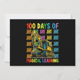 Convites 100 Dias De Escola De Escavador De Aprendizado Mág