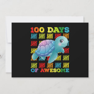 Convites 100 Dias De Uma Tartaruga Incrível 100º Dia Da Esc