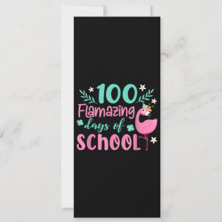 Convites 100 Dias Flamazing De Escola | Flamingo Engraçado