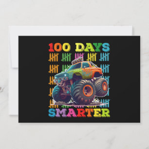 Convites 100 Dias Mais Inteligente Monster Truck 100.º Dia 