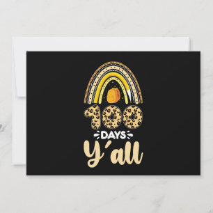 Convites 100 Dias Y'all 100th Day Of School Leopardo