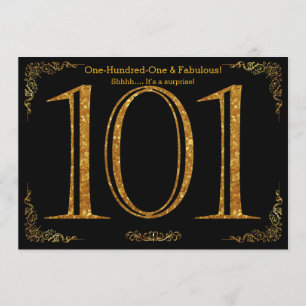 Convites 101st Festa de aniversário, grande Gatsby, glitt