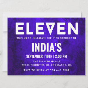 Convites 11 Royal Blue Neon