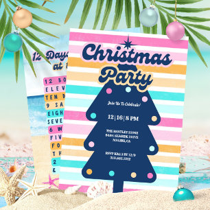Convites 12 Dias de Natal na Festa Retro da Praia
