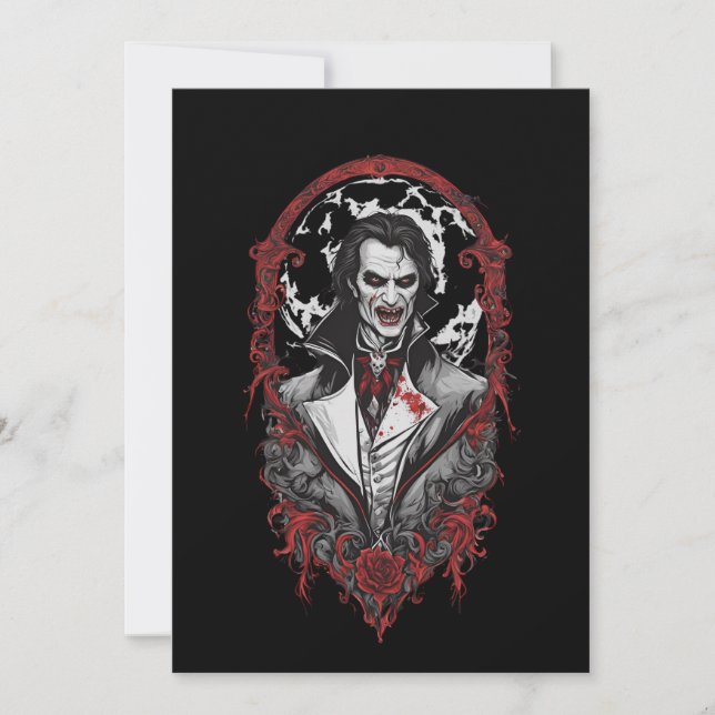 Convites 12 vampiros do Halloween, b, monstro assustador, h (Frente)