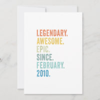 13 Birthday Boy Legendário Epic Incrível Desde Feb