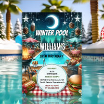13 de aniversário da Festa de Piscina de inverno d