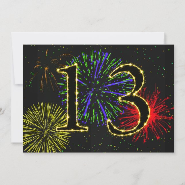 Convites 13 festa de aniversário convidada (Frente)