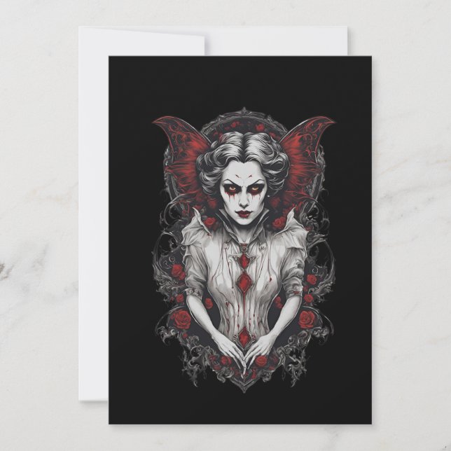 Convites 13 vampiros do Halloween, b, monstro assustador, h (Frente)