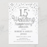 15º Aniversário de Casamento - Prata e Branco