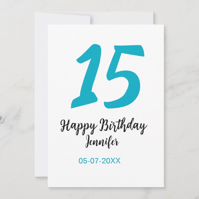 Convites 15 aniversário quiencenera adicionar data ano temp (Frente)