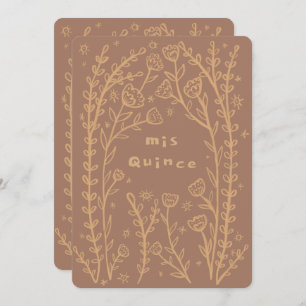 Convites 15 BDay Quineañera Vinheiras Quimsical Florais Per