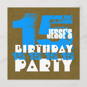 Convites 15 Festa de aniversário 15 anos Grunge Z15A