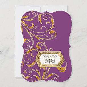 Convites 15 Festa de aniversário Glam Antiga Regência de 