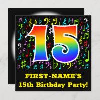 15 Festa de aniversário: Símbolos Musicais Diverti