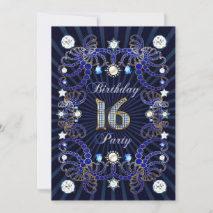 Convites 16ª festa de aniversário convidada com massas de j