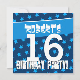 Convites 16º Aniversário das Estrelas Azuis D4241