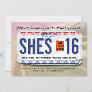 Convites 16º Aniversário do Missouri