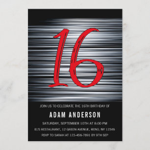 Convites 16º Aniversário dos Homens Brancos e Negros Modern