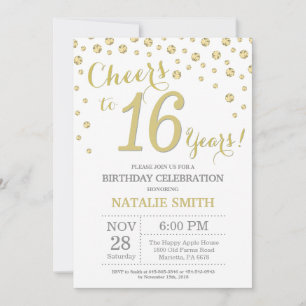 Convites 16.º Aniversário do Diamante Dourado