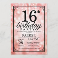 16.º Aniversário - Lanterna Rosa