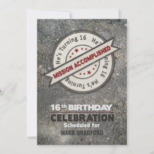 Convites 16.º aniversário, Missão cumprida,