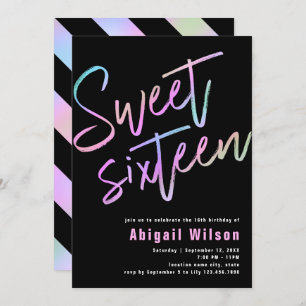 Convites 16 anos, 16 anos, uma menina holográfica