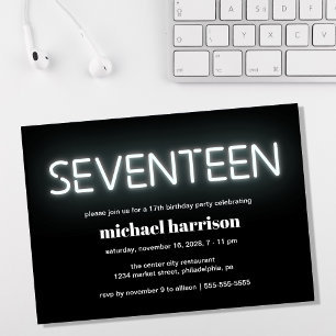 Convites 17ª Festa Branca de Luzes Neon