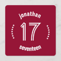 17º Aniversário Texto curva Nome personalizado D03