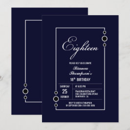 Convites 18º aniversário do Marinho Azul com Festa de Quadr