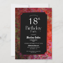 Convites 18º aniversário do Partido Vermelho e Negro