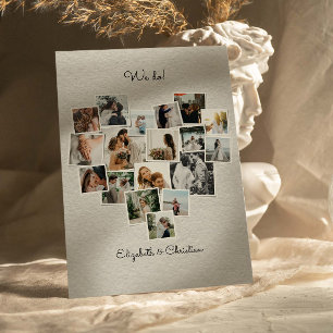 Convites 18 Fotos Colagem Formatação Cardíaca Casamento