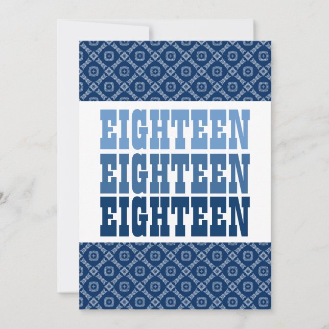 Convites 18o Quadrados azuis Ver 51g Z151g dos diamantes do (Frente)