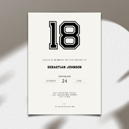 Convites 18th Birthday Invitation - Minimal Sport Style