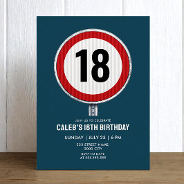 Convites 18th Birthday Speed Limit Sign - ANY AGE