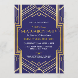 Convites 1920 Art Deco Graduação Convidar Partido Gatsby Do