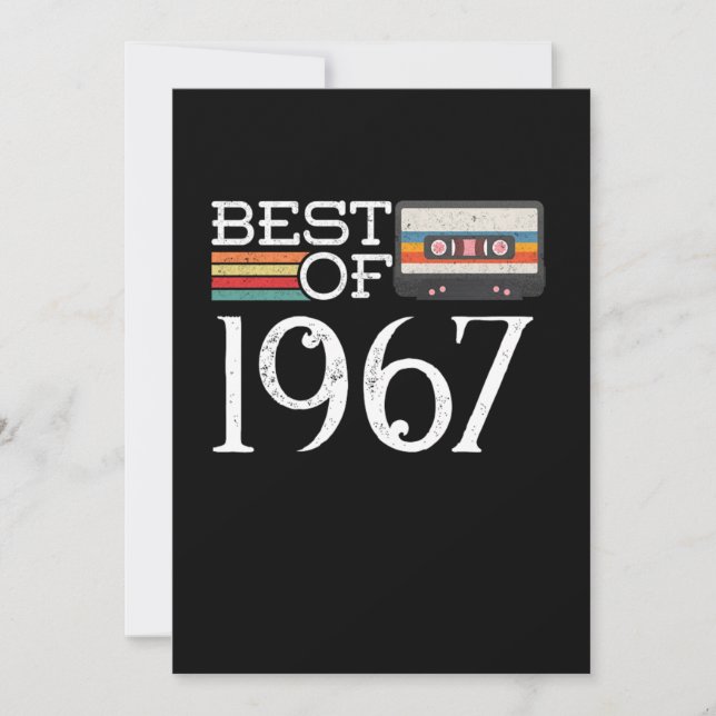 Convites 1967 Vintage 53 rd Birthday Anniversário Gift (Frente)