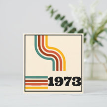 1973 Aniversário do Poster vintage Retroativo ou R