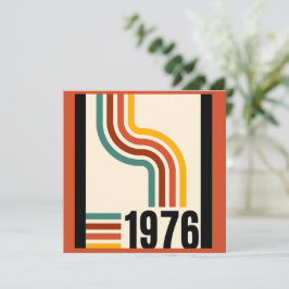 Convites 1976 Retro Stripes Vintage