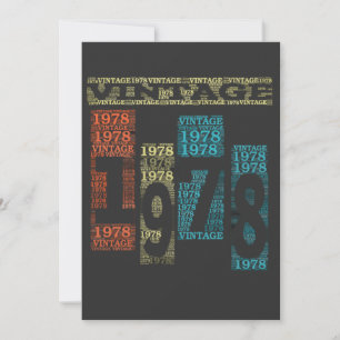 Convites 1978 Retro Vintage 41º Aniversário Gift Shirt