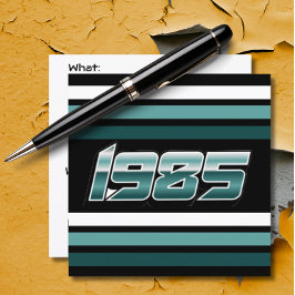 Convites 1985 - Teal de distribuição retrô