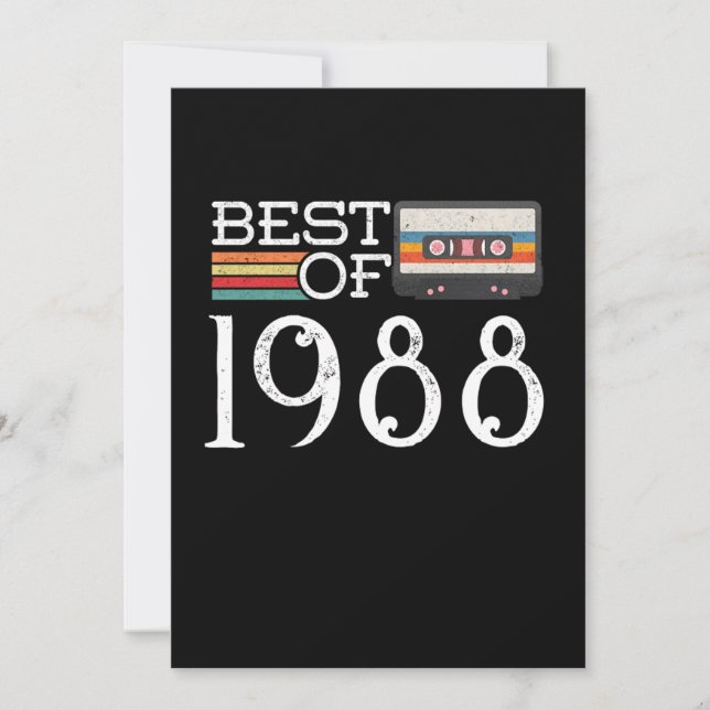 Convites 1988 Vintage 22 nd Birthday Anniversary Gift (Frente)